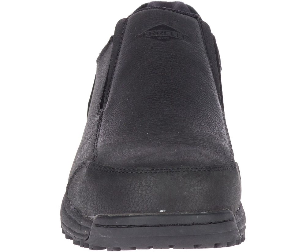 Slip On Homem - Merrell Sutton Moc Steel Toe - Pretas - OYD091572